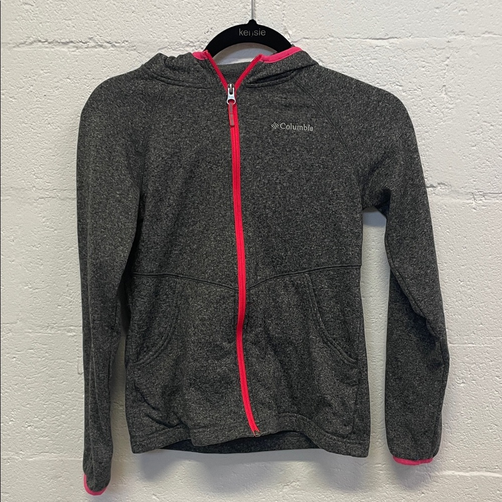 Columbia Kids Charcoal and Fuchsia Hoodie
